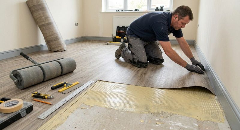 Sheet Vinyl Installation in Kyle, TX